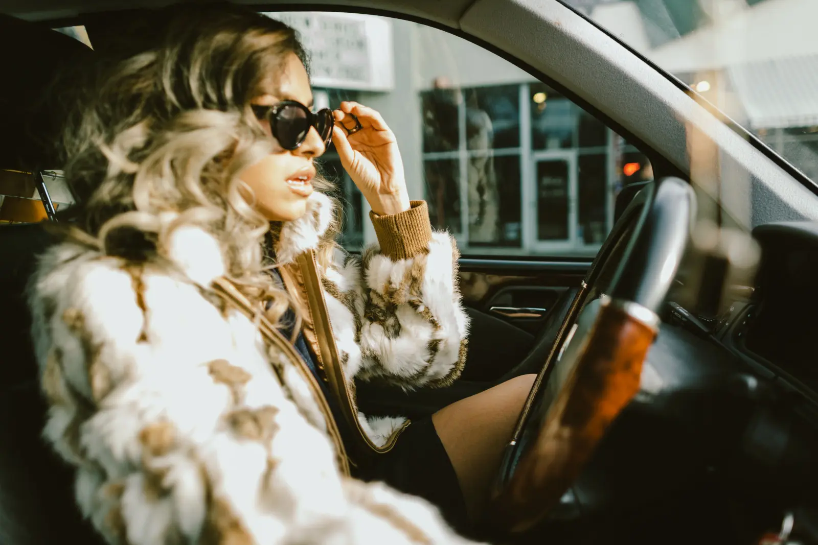 Driver preparing for a daytime commute